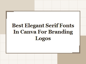 Best Elegant Serif Fonts in Canva for Branding Logos